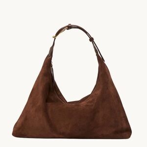 Chic Suede Brown Hobo Bag